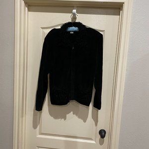 Sweater jacket, black, size L, like new